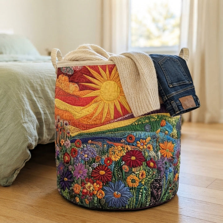 Lined Fabric Laundry Basket with Handles, Freestanding, 3 Sizes