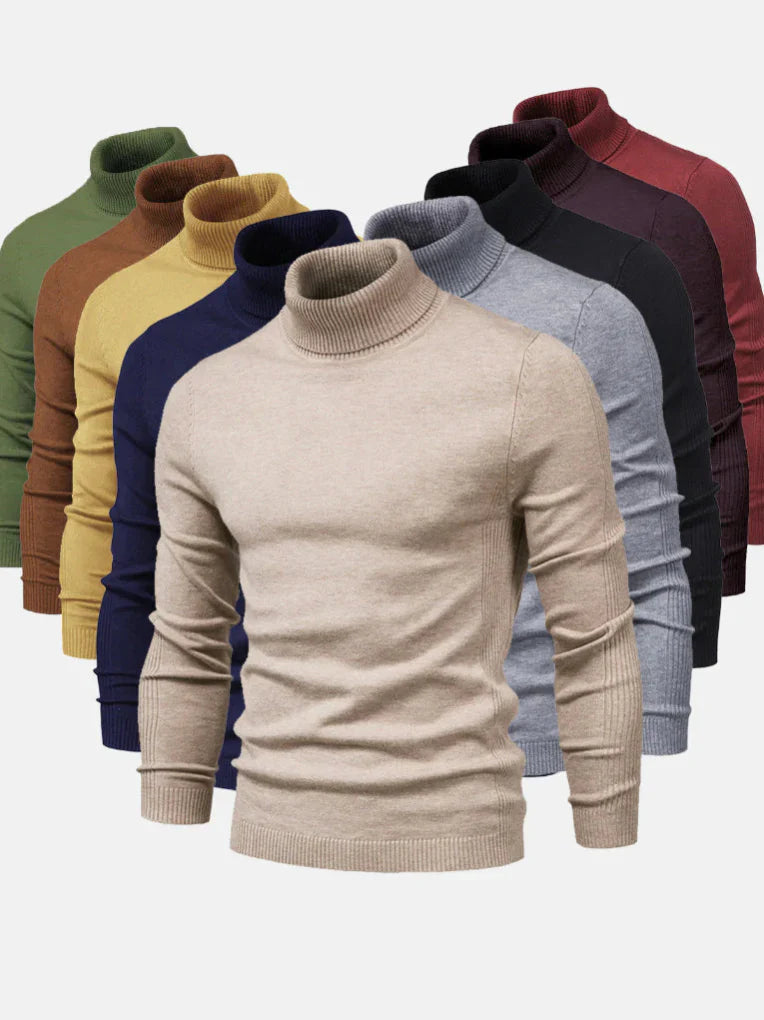 Men's Turtleneck Sweater – Washable and Versatile