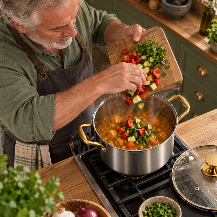 Titanium Cooking Pot with Lid, PFAS-Free, No Chemical Coating