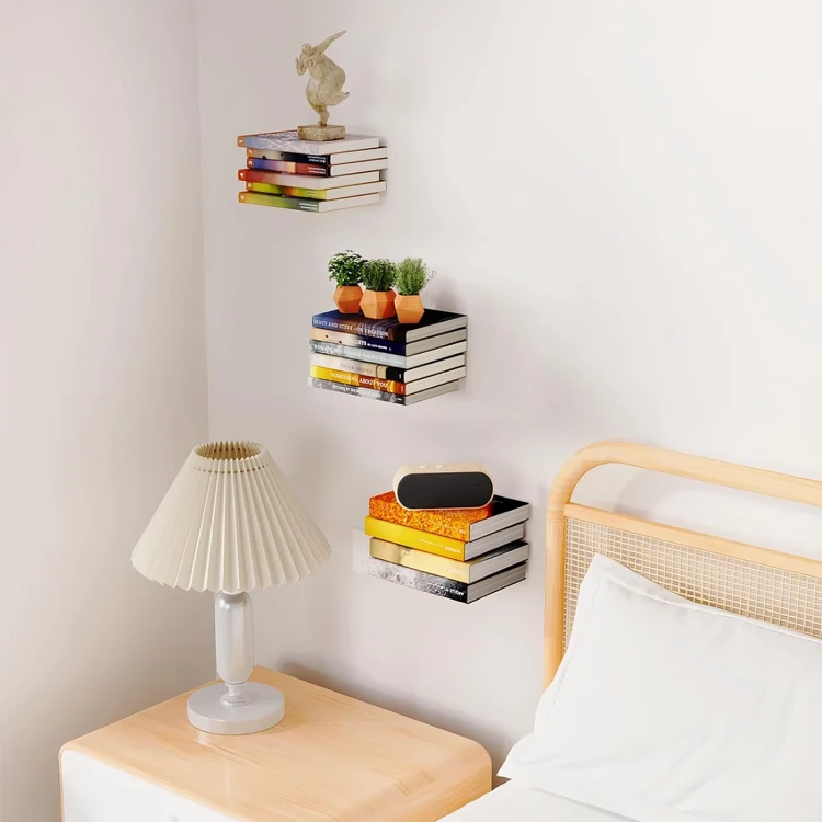 Invisible Bookshelf - Hidden Floating Wall Bracket
