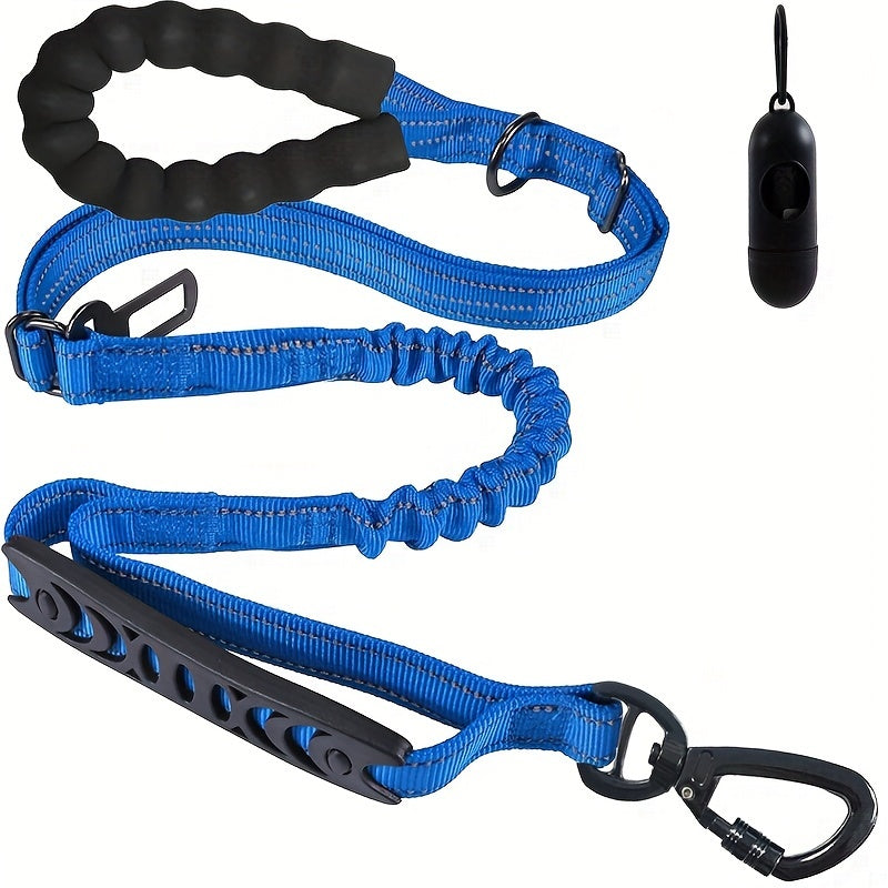 Adjustable Bungee Dog Leash – Shock-Absorbing and Reflective for Large Dogs