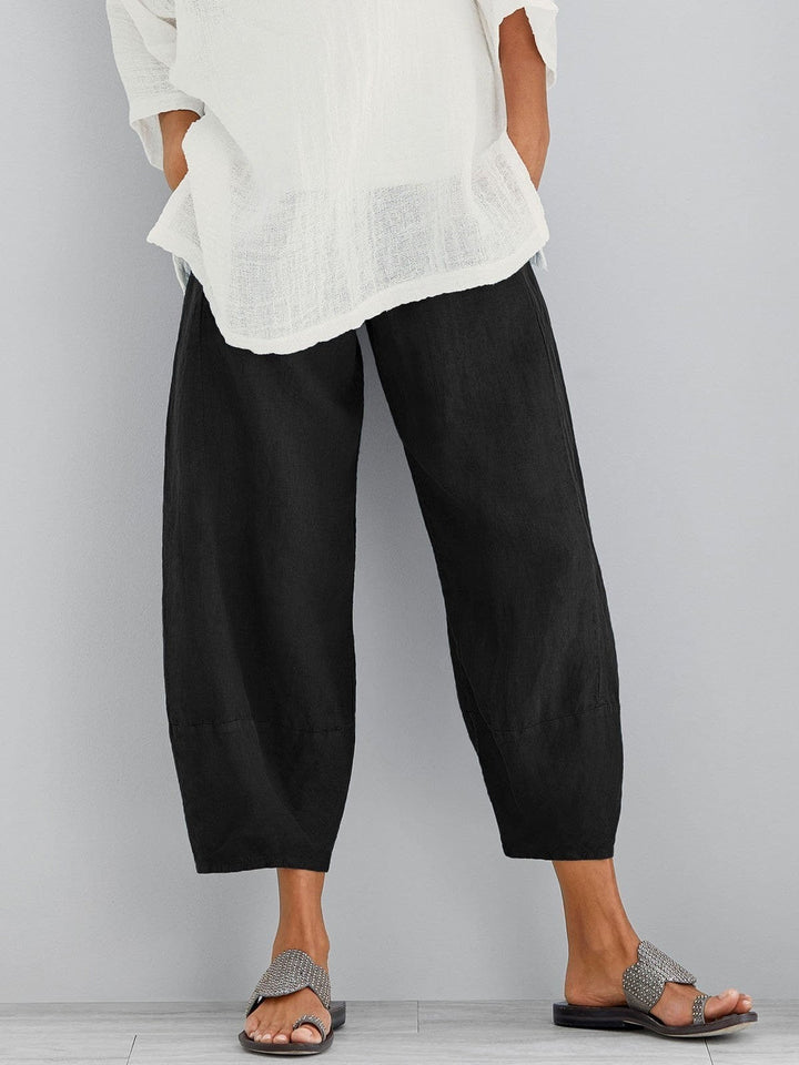 Women's Pants with Elasticated Waist and Wide Leg
