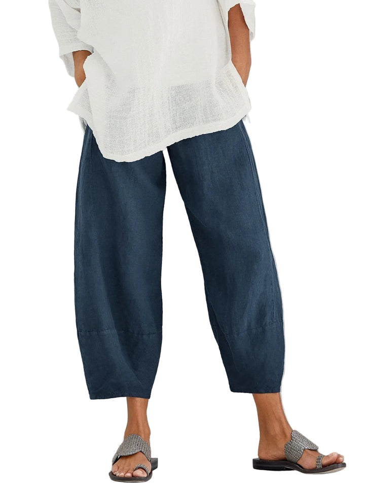 Women's Pants with Elasticated Waist and Wide Leg