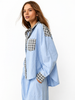 Women's pyjama set with button-up shirt and pants with elasticated waist