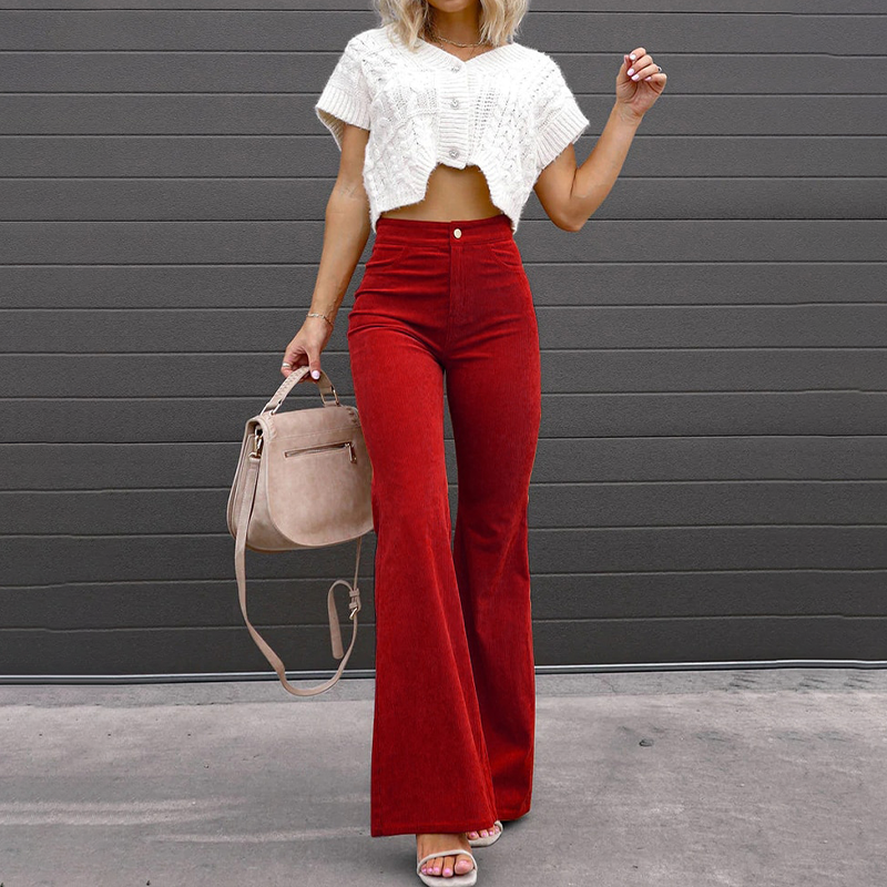Flared Vogue Style Trousers - Isabella