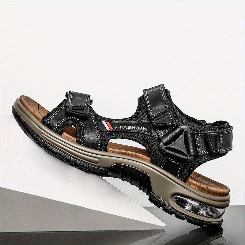 Premium Leather Beach Sandals for Men – Adjustable and Cushioned