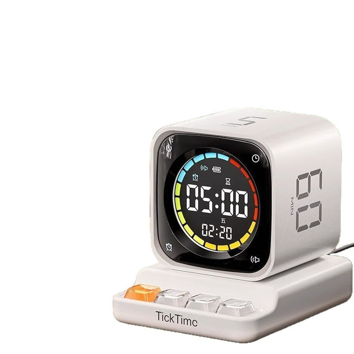 Digital Gravity Flip Cube Timer with LED Display and Charging Dock With Seconds