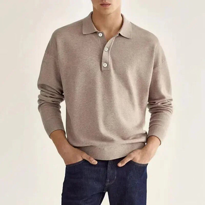 Long Sleeve Polo Shirt for Men