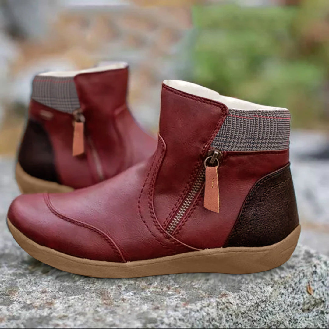Waterproof Orthopedic Leather Boots with Non-Slip Sole