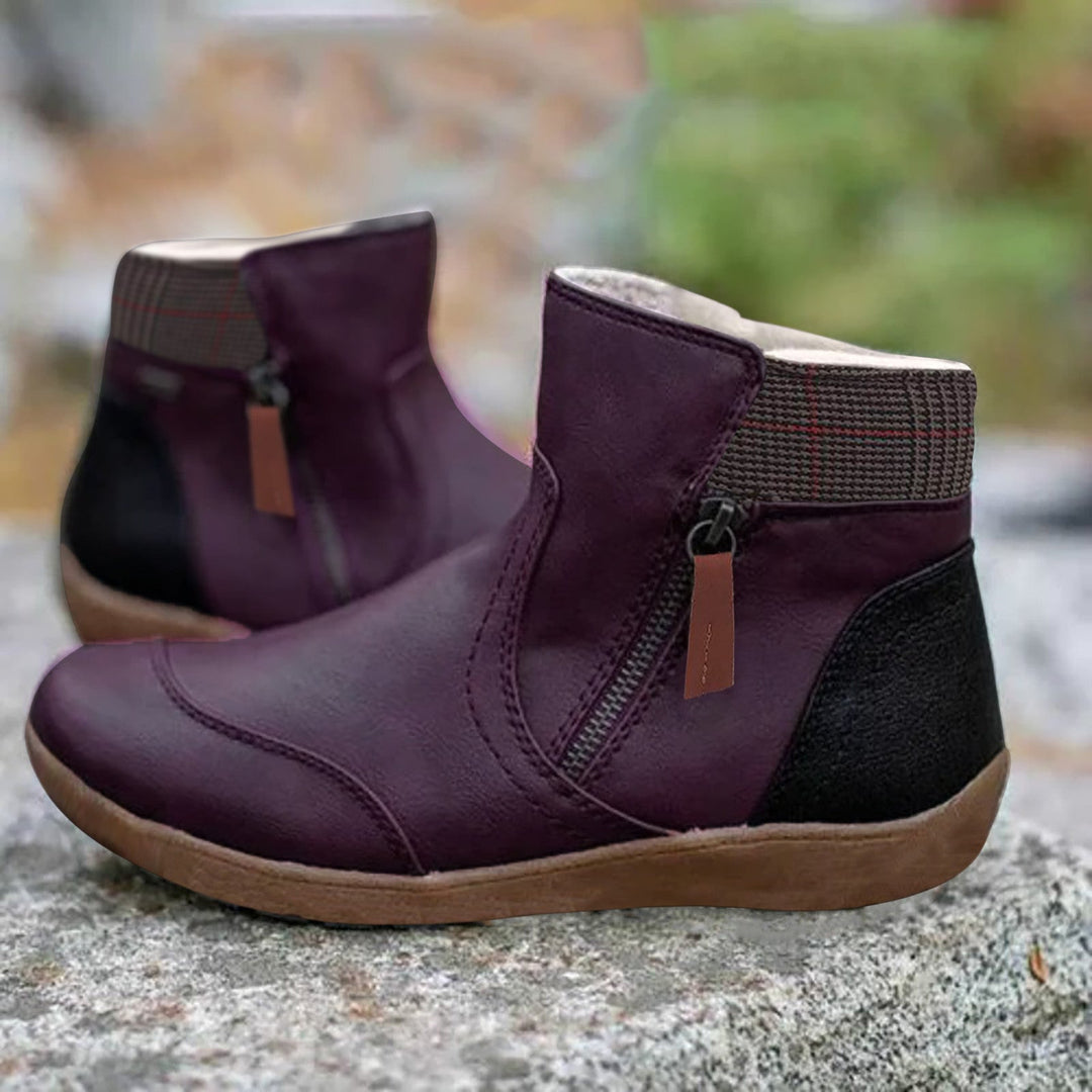 Waterproof Orthopedic Leather Boots with Non-Slip Sole