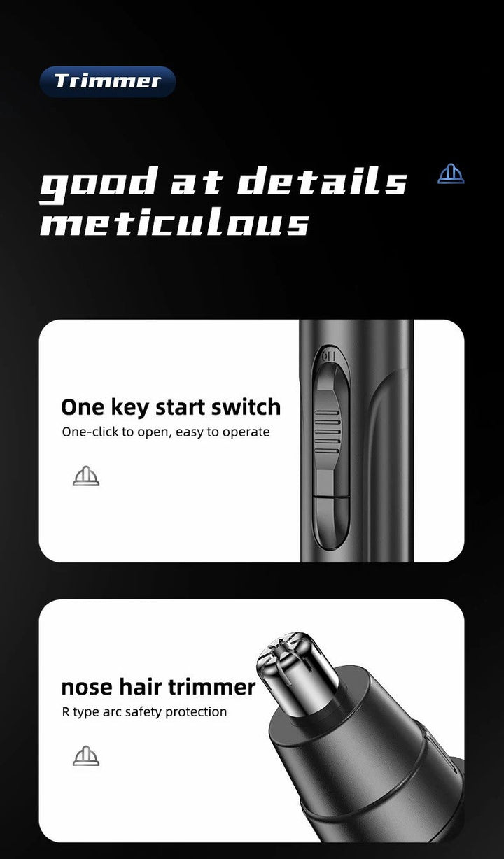 Painless Nose & Ear Hair Trimmer – Precise Grooming with Maximum Comfort