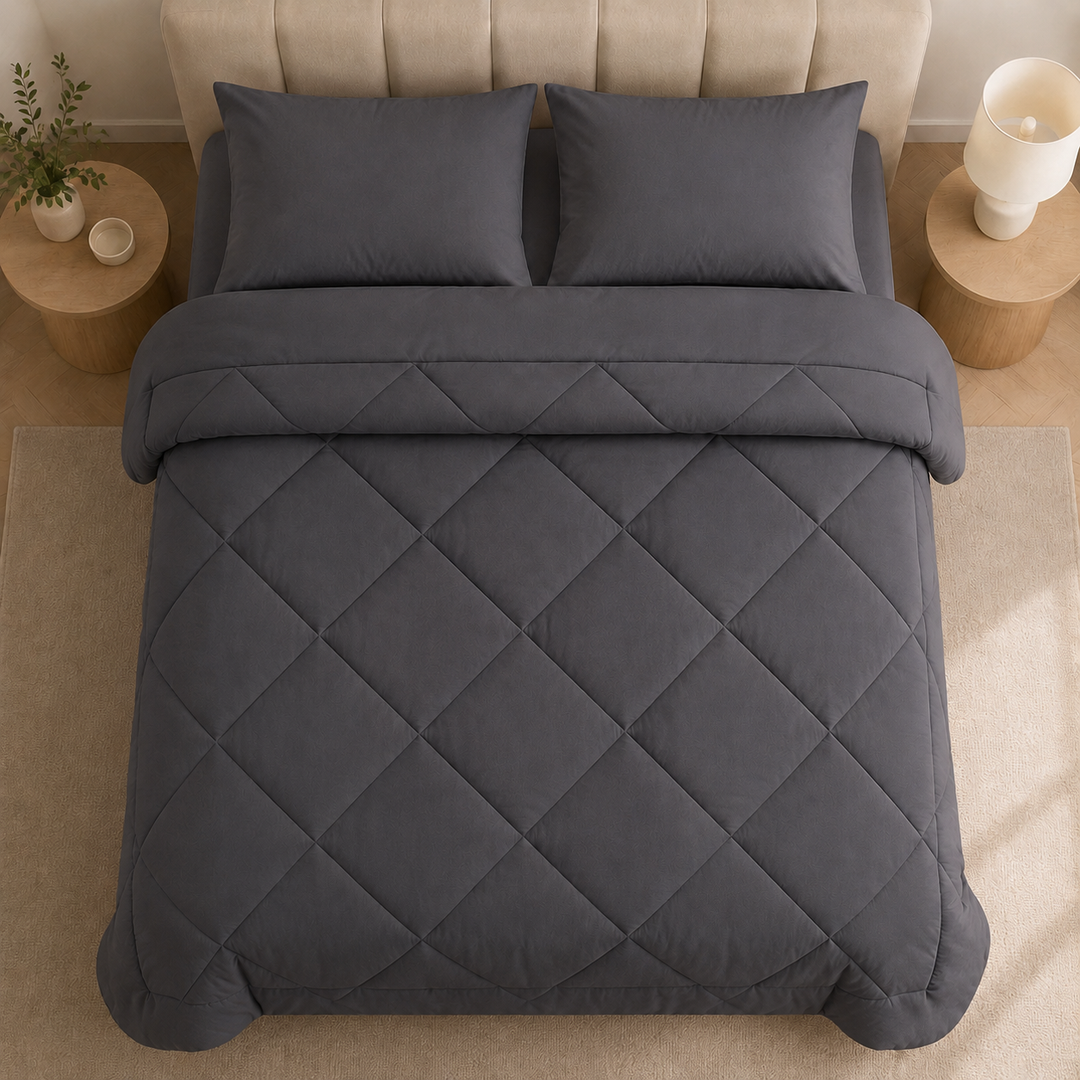 2-in-1 Quilted Duvet – No Duvet Cover Needed