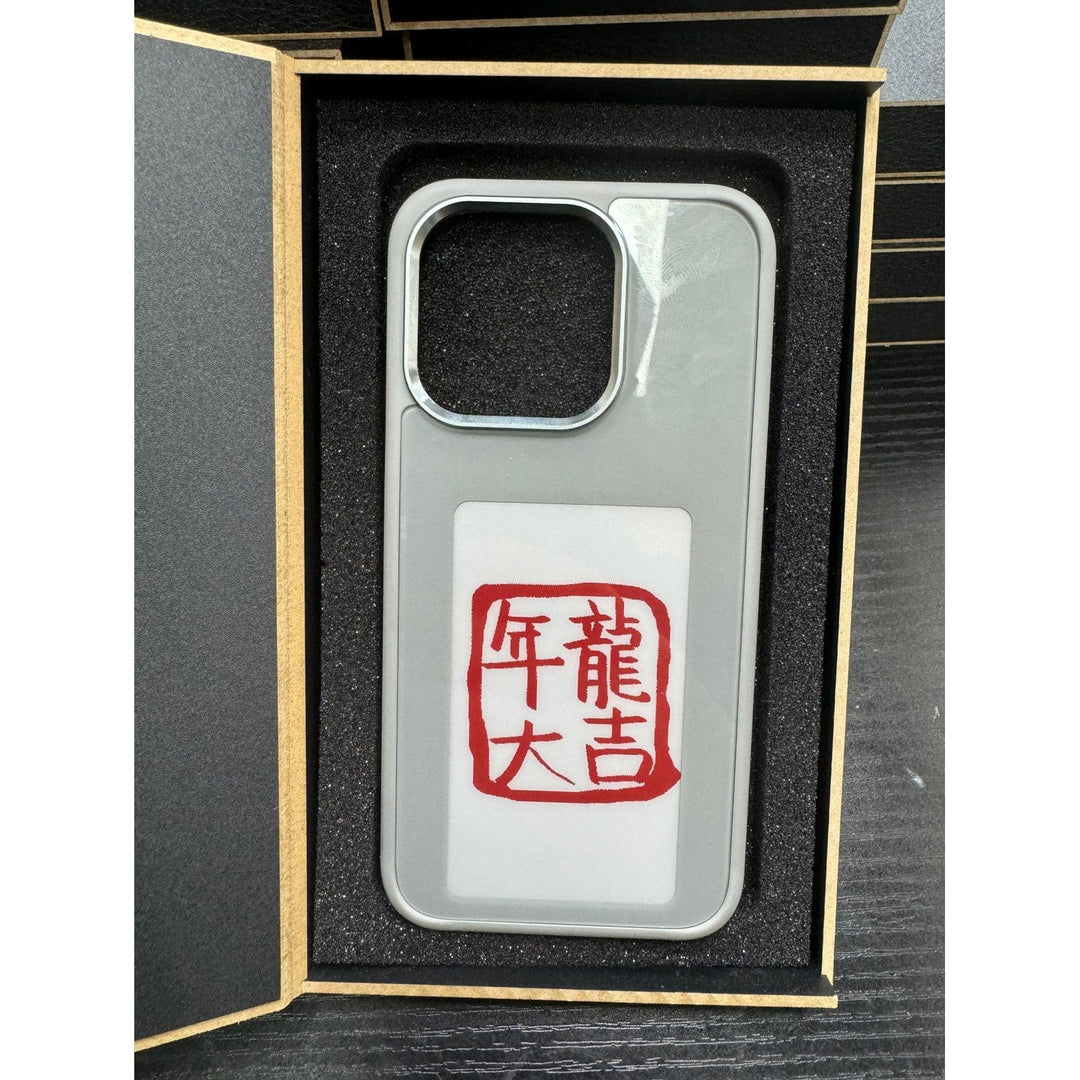 E-Ink Phone Case with Strap and Wallet Slot for Iphone 14 Pro Max Battery-Free Smart Display Cover