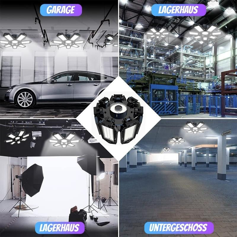 Adjustable LED Panel Light 6500K E26/E27 – Lamp for Garage and Workshop