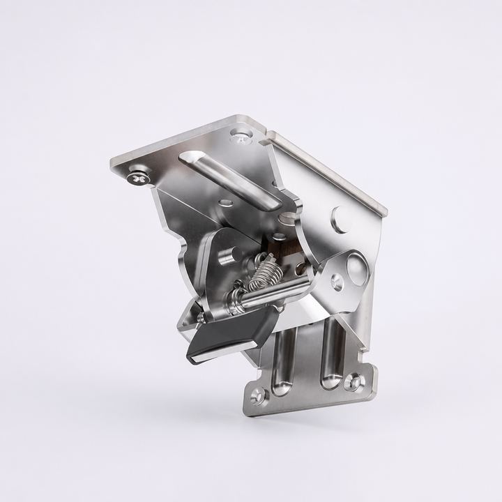 Heavy-Duty Folding Bracket, 500 lb Capacity, Self-Locking Steel, Space-Saving