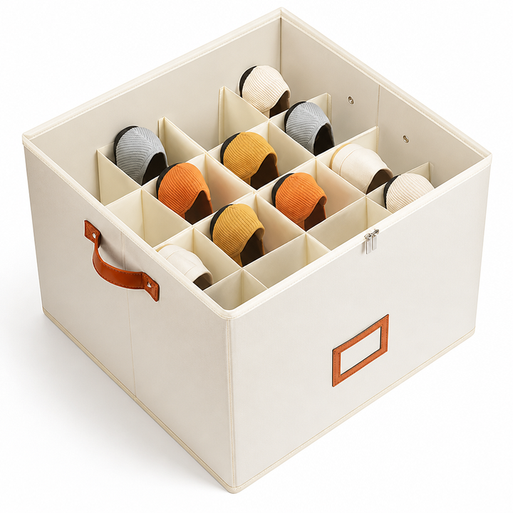 Foldable Shoe Organizer — Breathable, Space-Saving Wardrobe Storage