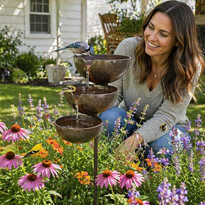 Rain Collector Bird Bath - Natural Water Source for Birds and Bees