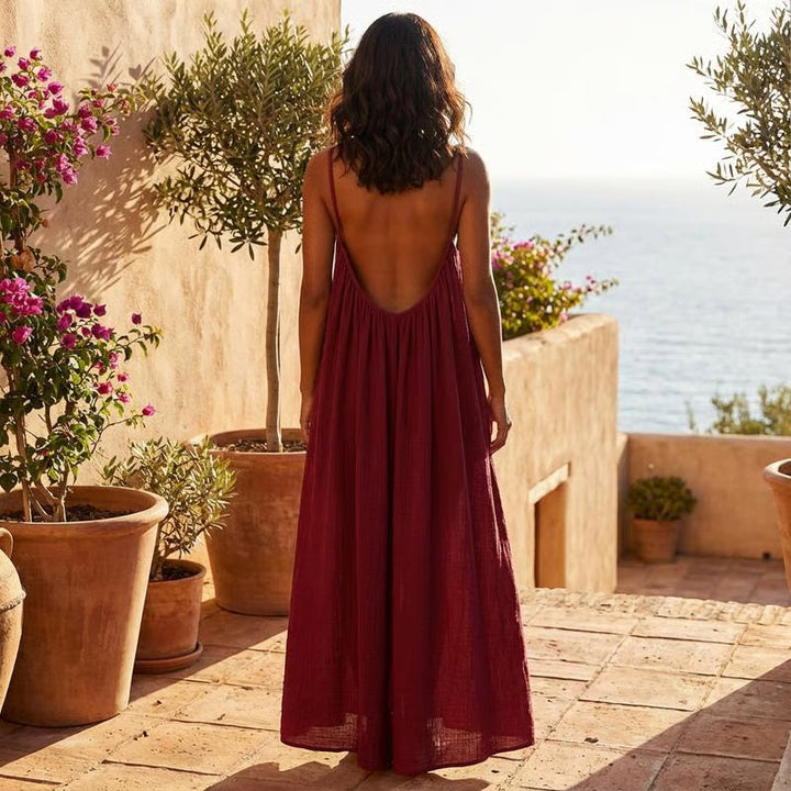CalmMuse – Breathable Lounge Cami Dress