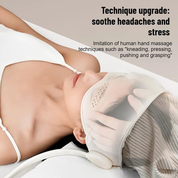Electric Head and Scalp Massager Air Compression Eye Visor and Heat Spa