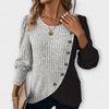 Color-Block Knitted Blouse