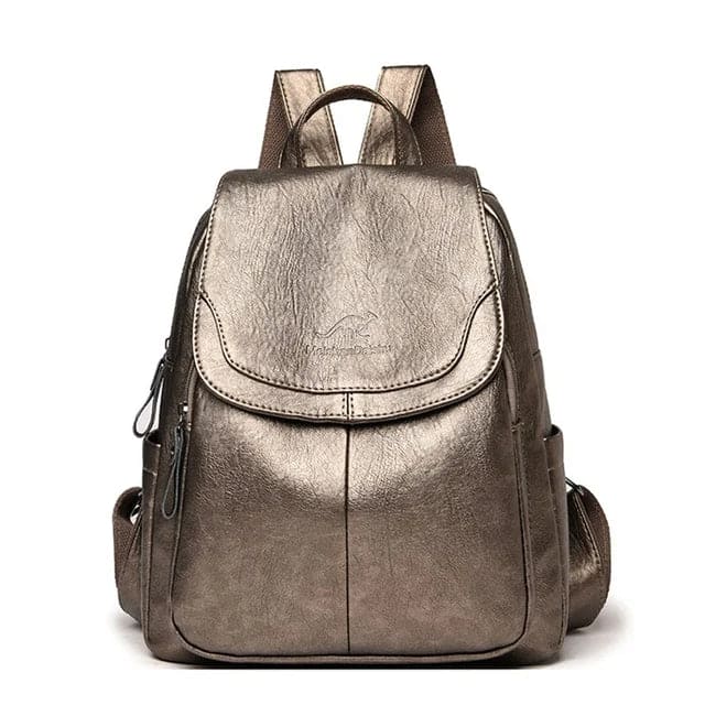 Leather Backpack for Women - Vegan Leather - Practical & Stylish