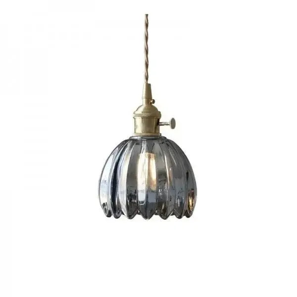 Elegant Flower-Shaped Glass Pendant Lamp - Atmospheric Light