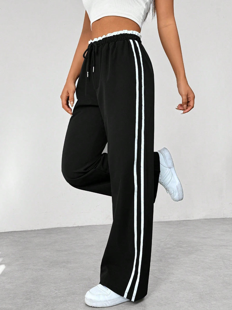 Niek | Trendy Sportieve Wide-Leg Broek