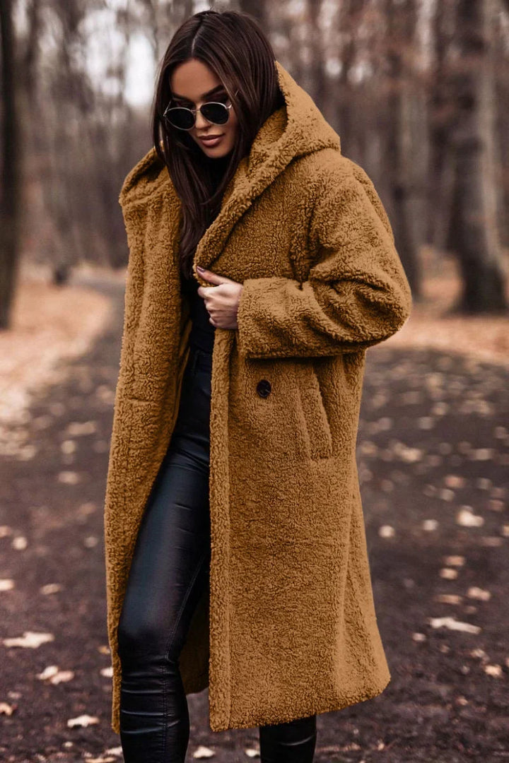 Classic Hooded Wool-Blend Winter Coat