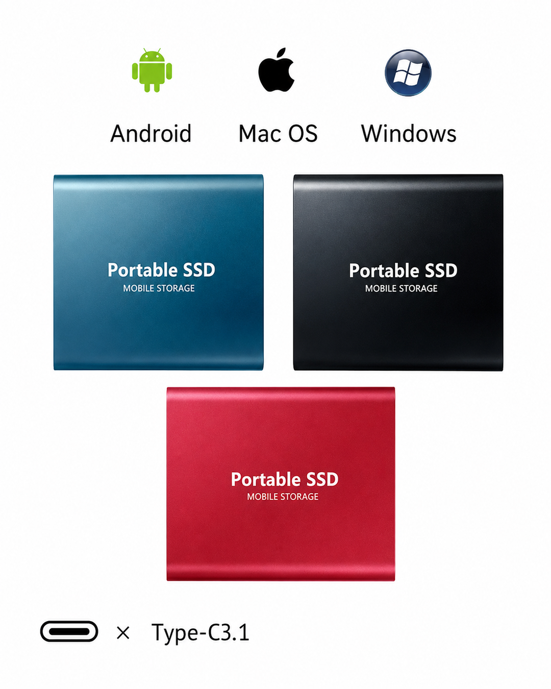 External 128 TB SSD – compact, fast and portable