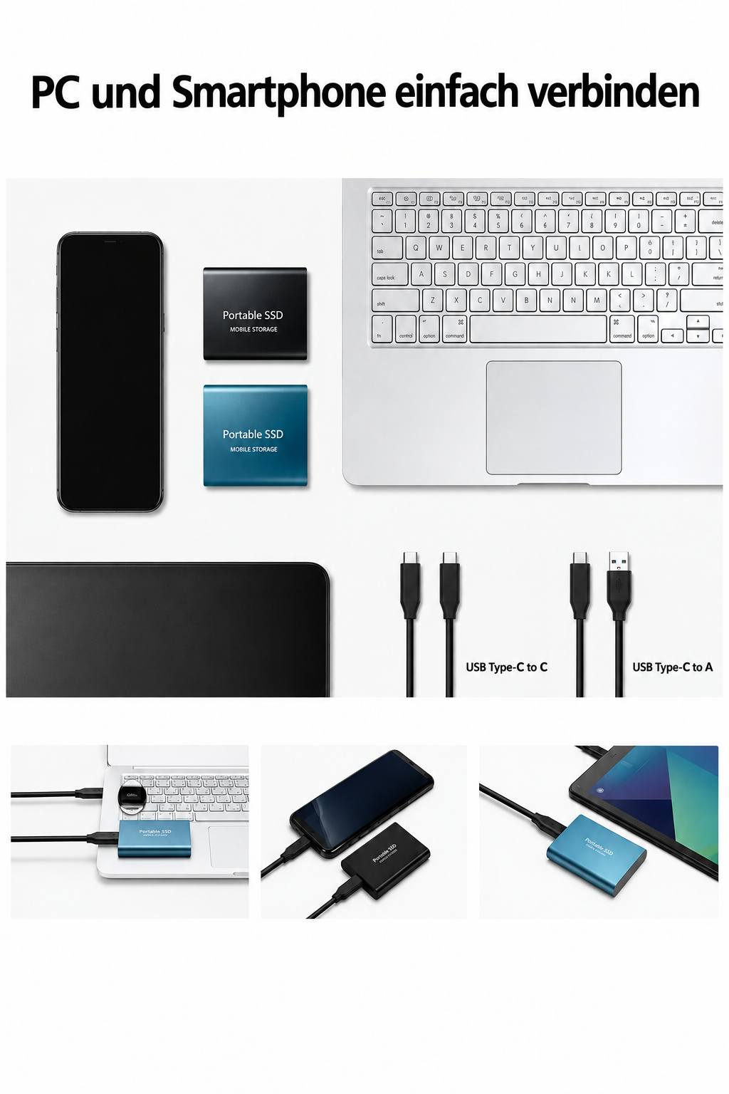 128 TB External SSD with USB-C and USB 3.1