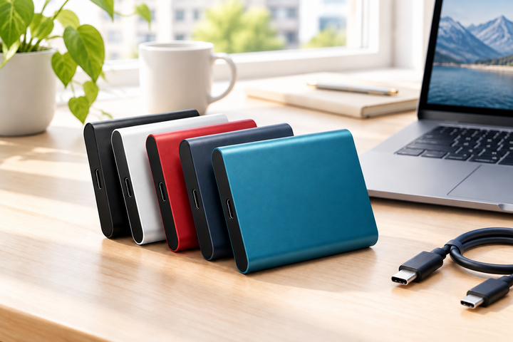 128 TB External SSD with USB-C and USB 3.1