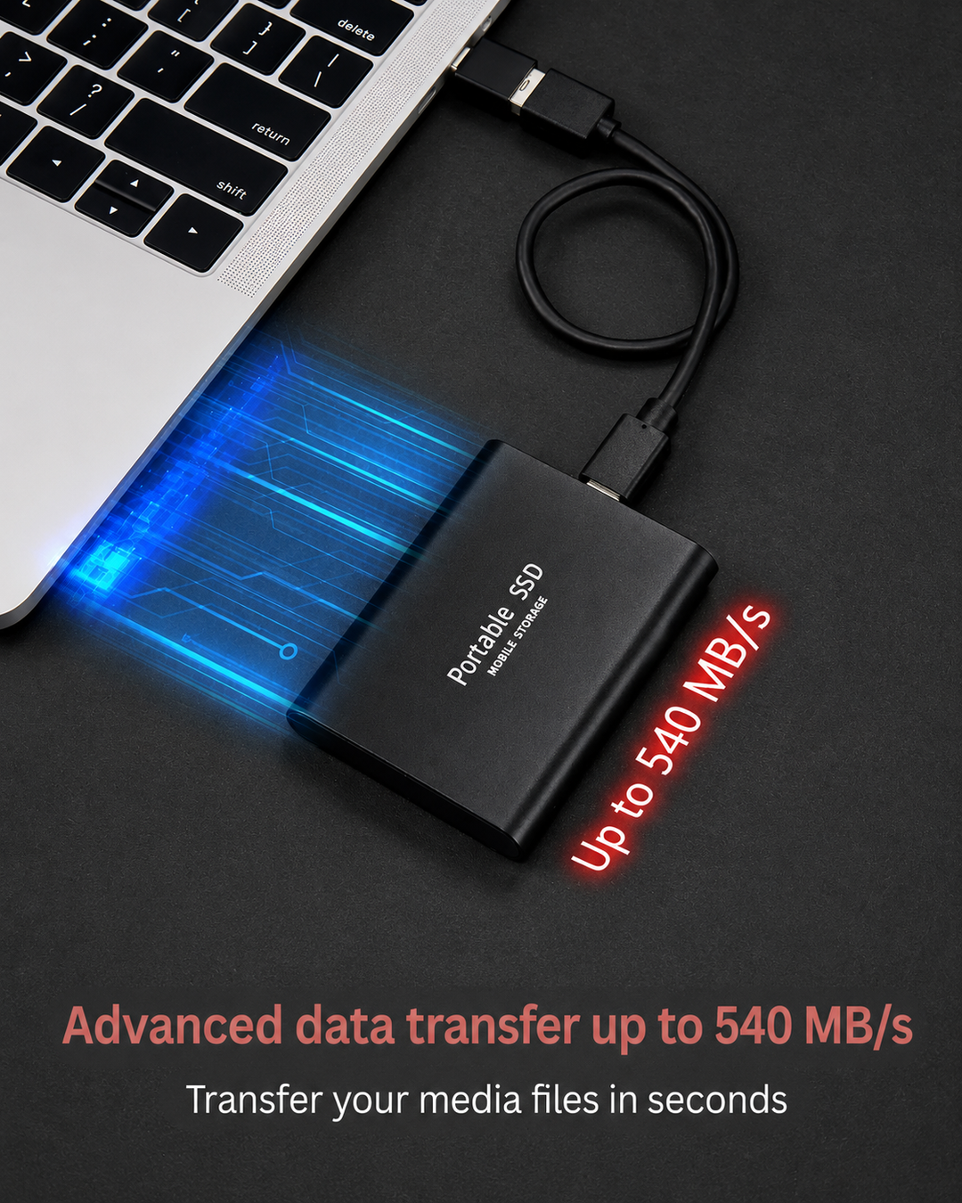 External SSD 128 TB - compact, fast and portable storage