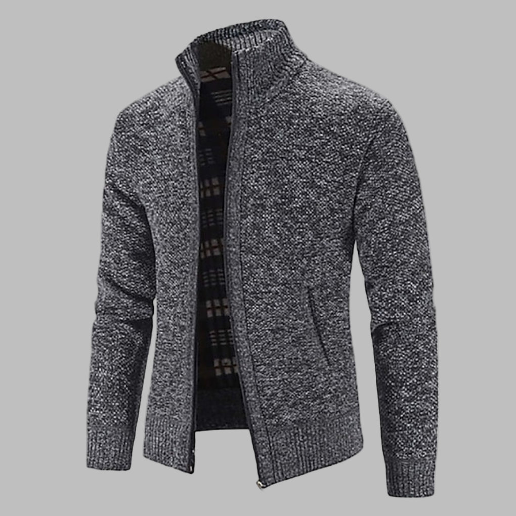 Stylish Zipper Knit Sweater for Men