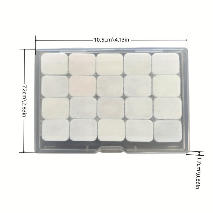 Pearlescent Watercolour Set – 20 Colors in Solid Form for Painting and Calligraphy