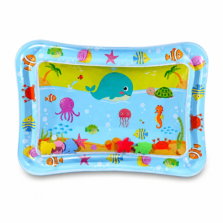 Cat water play mat with swimming fish - BPA-free silicone cooling mat
