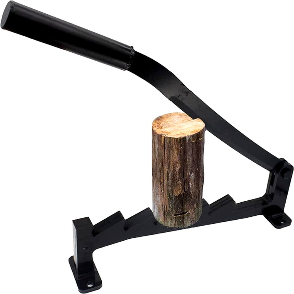 Manual Log Splitter with Wall Mount – Lever-Activated Firewood Tool
