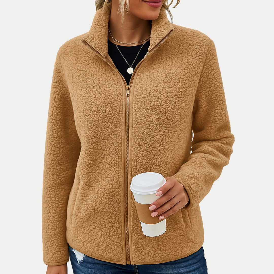 Fleece Jacket with Zip-Up Front for Women