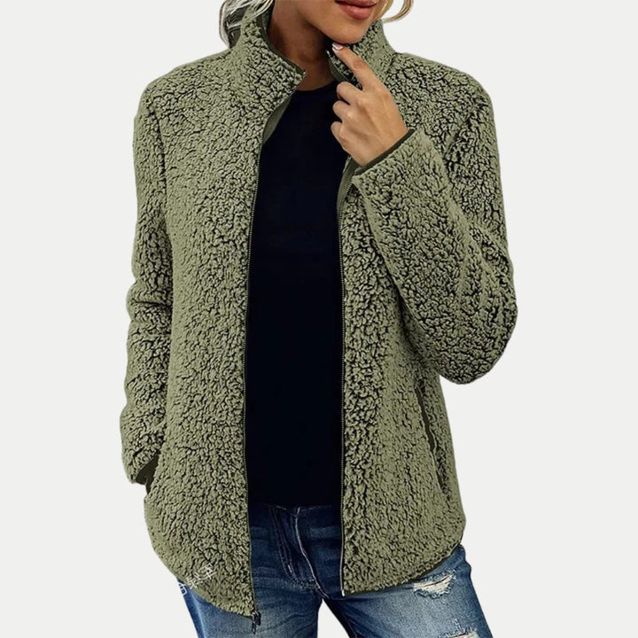 Fleece Jacket with Zip-Up Front for Women