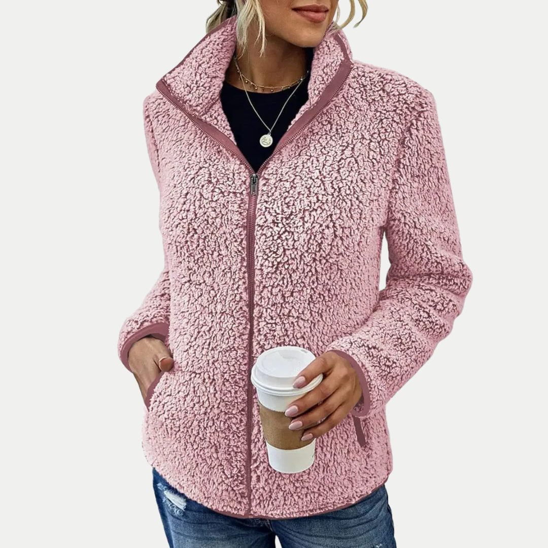 Fleece Jacket with Zip-Up Front for Women