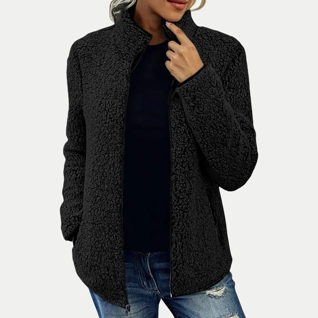 Fleece Jacket with Zip-Up Front for Women