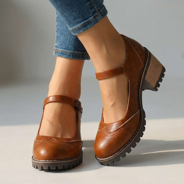 Vintage Mary Jane shoes for women with adjustable strap