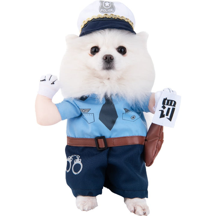 Funny Dog Costume with Novelty Holiday Designs and Adjustable Closures Halloween