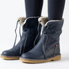 Fur-Lined Lace-Up Winter Boots for Women