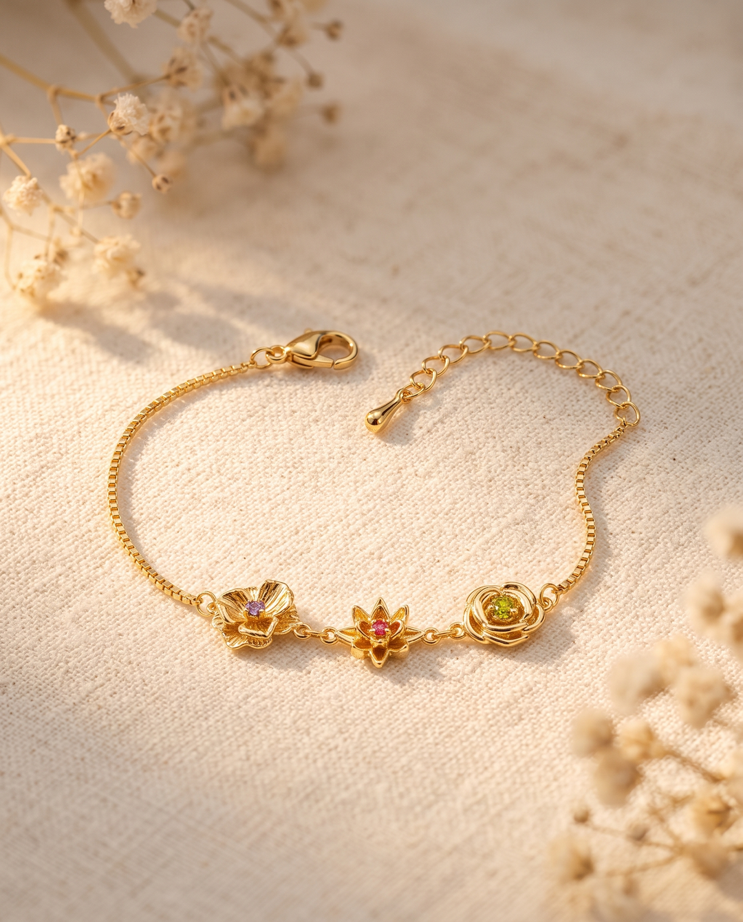 Birth Flower Bracelet – One Flower per Child