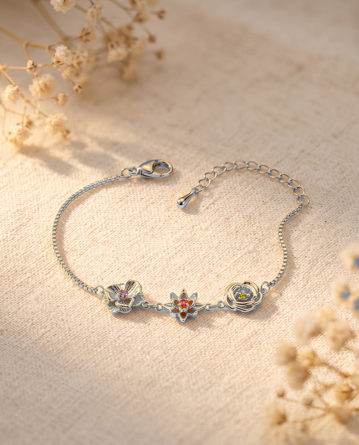 Birth Flower Bracelet – One Flower per Child