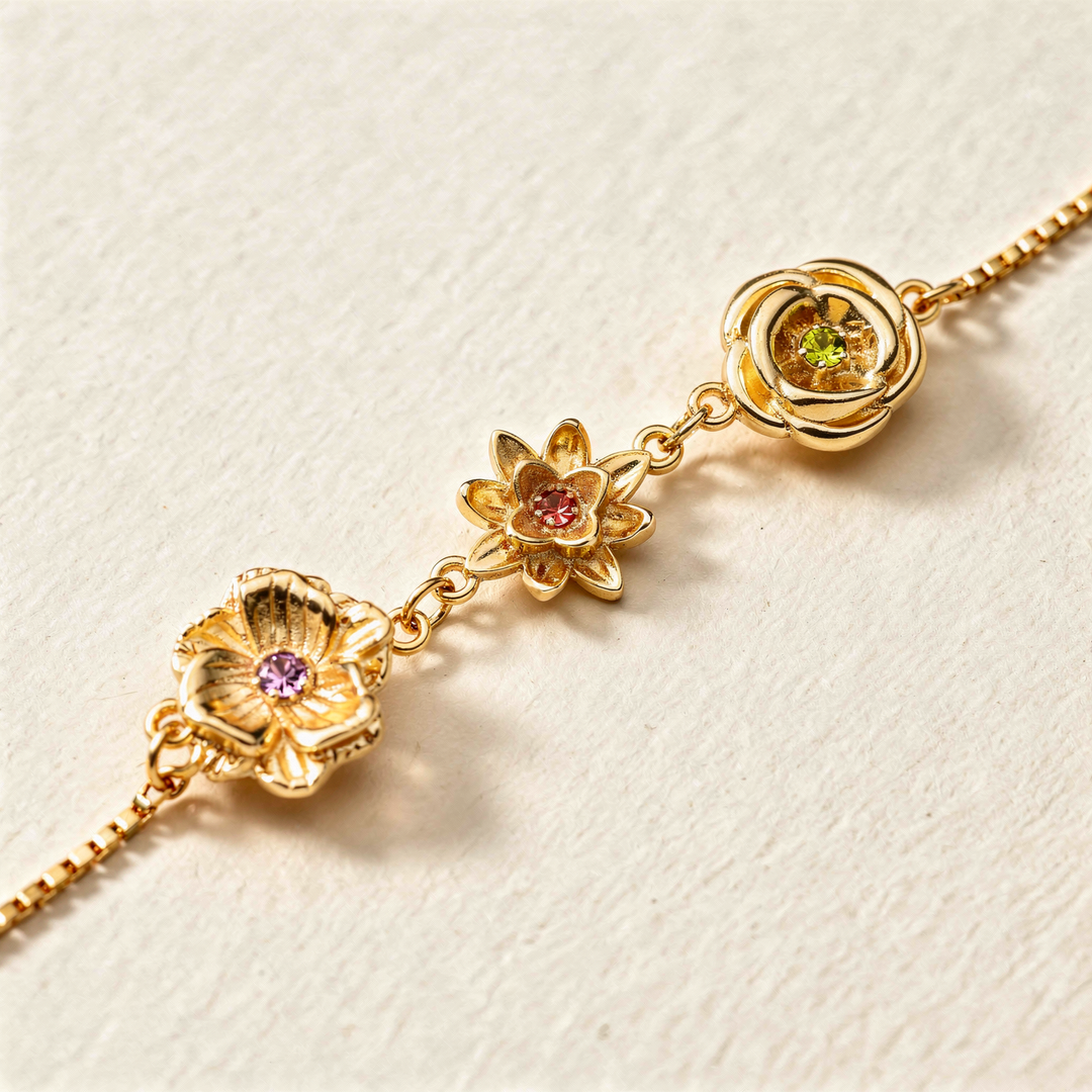 Birth Flower Bracelet – One Flower per Child