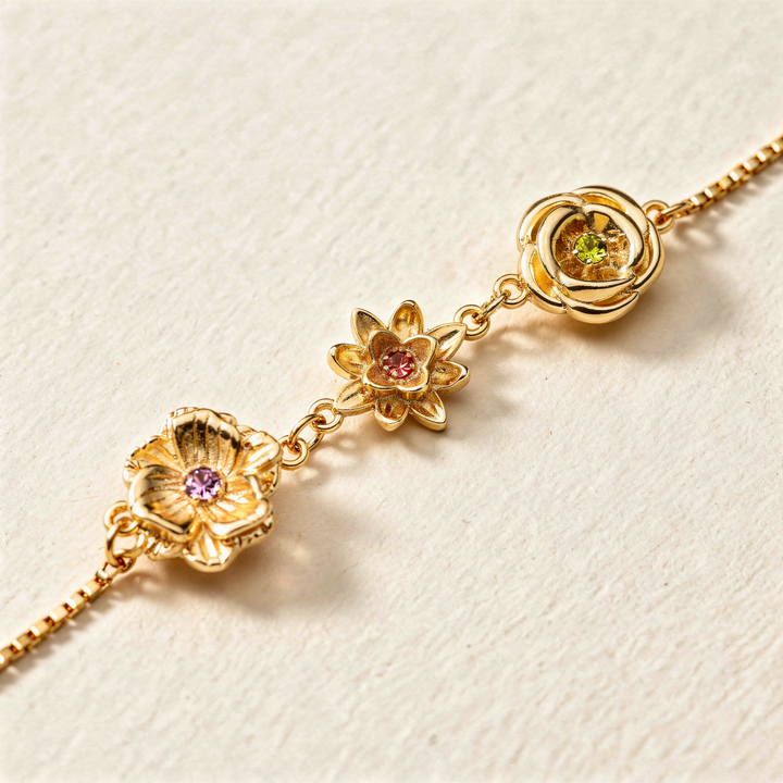 Birth Flower Bracelet – One Flower per Child