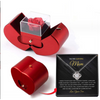 Jewelry Gift Box with Preserved Rose Pendant and Pull-Out Drawer Maid Of Honor Proposal
