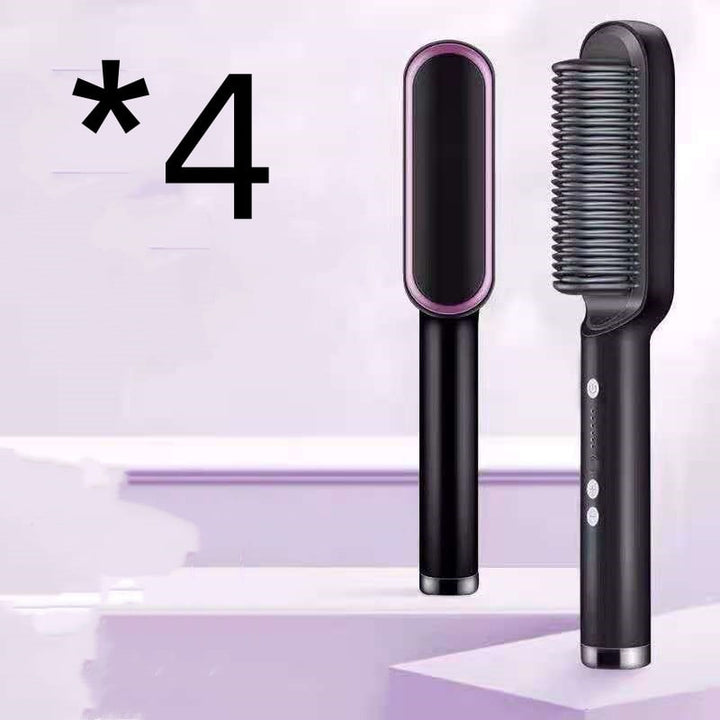 Hair Straightener Brush Ceramic Flat Iron Cordless Design and Adjustable Temperature Control