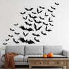 Halloween 3D Bat Wall Art Decor Stickers with Foldable Wings for Nursery Bathroom